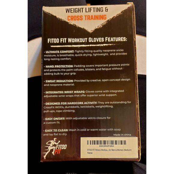 NEW IN BOX FITOO FIT UNISEX WEIGHT LIFTING AND CROSS TRAINING GLOVES - Picture 3 of 11